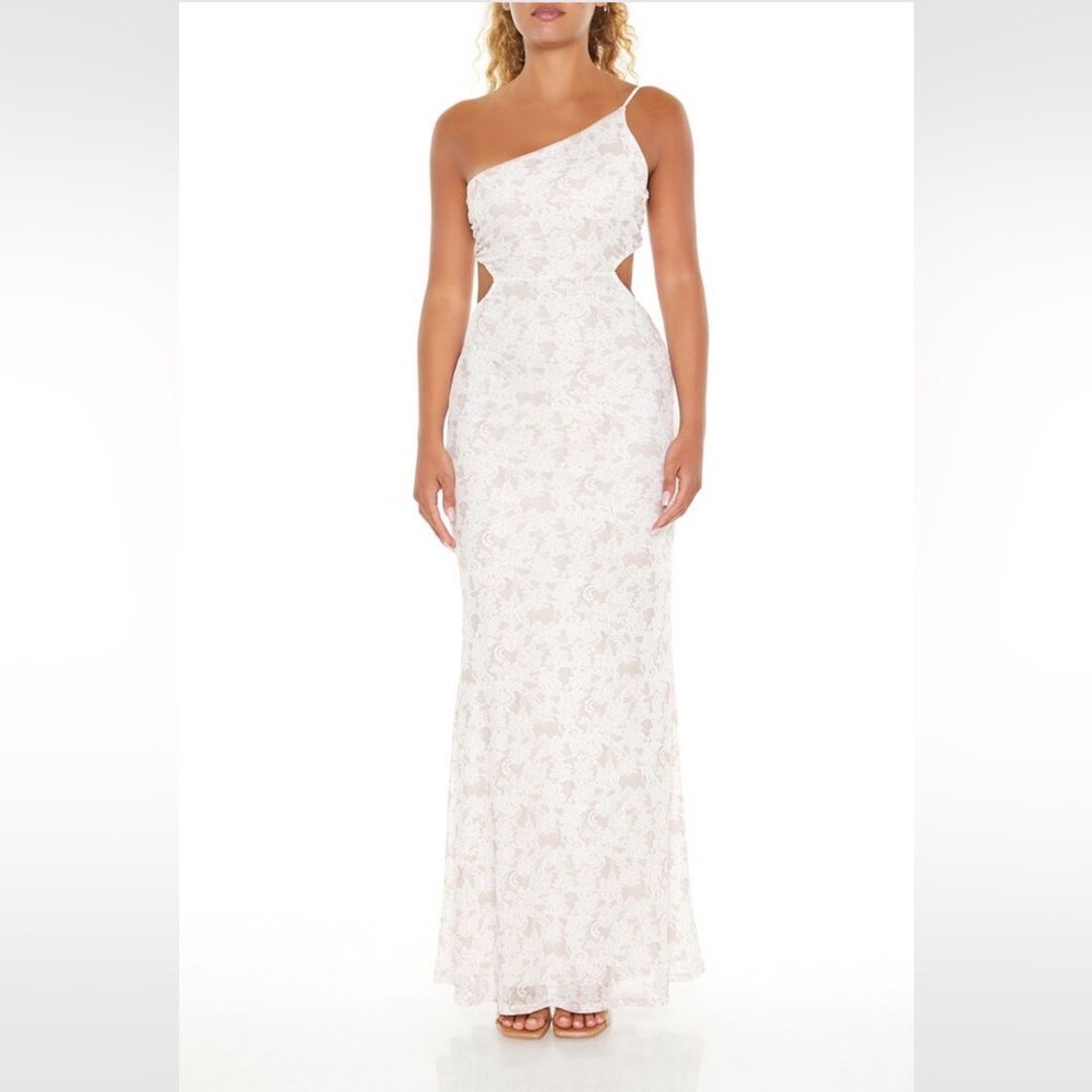 Floral Lace Cutout Maxi Dress